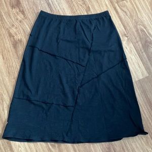 J. Jill Black Cotton Casual Minimalist Skirt, M
